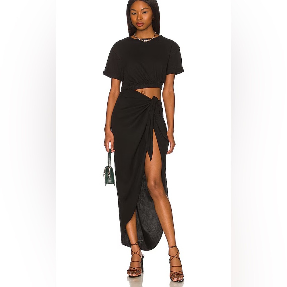 Free People Rae Maxi Dress – Black – Size Medium – NWOT
